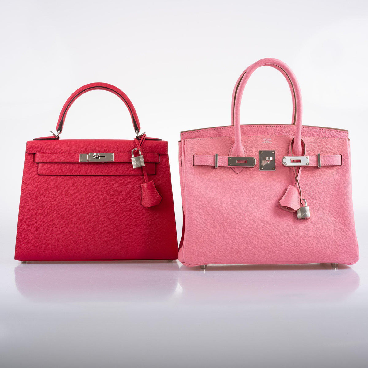 Hermes Kelly 28 Sellier Rose Extreme Epsom leather Palladium Hardware Hermes