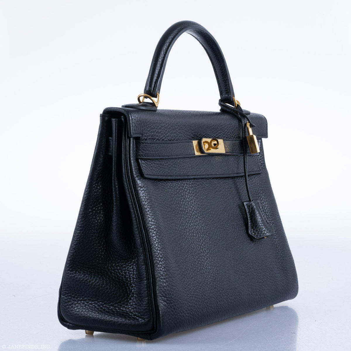 Hermes Kelly 32 Black Togo Gold Hardware Hermes