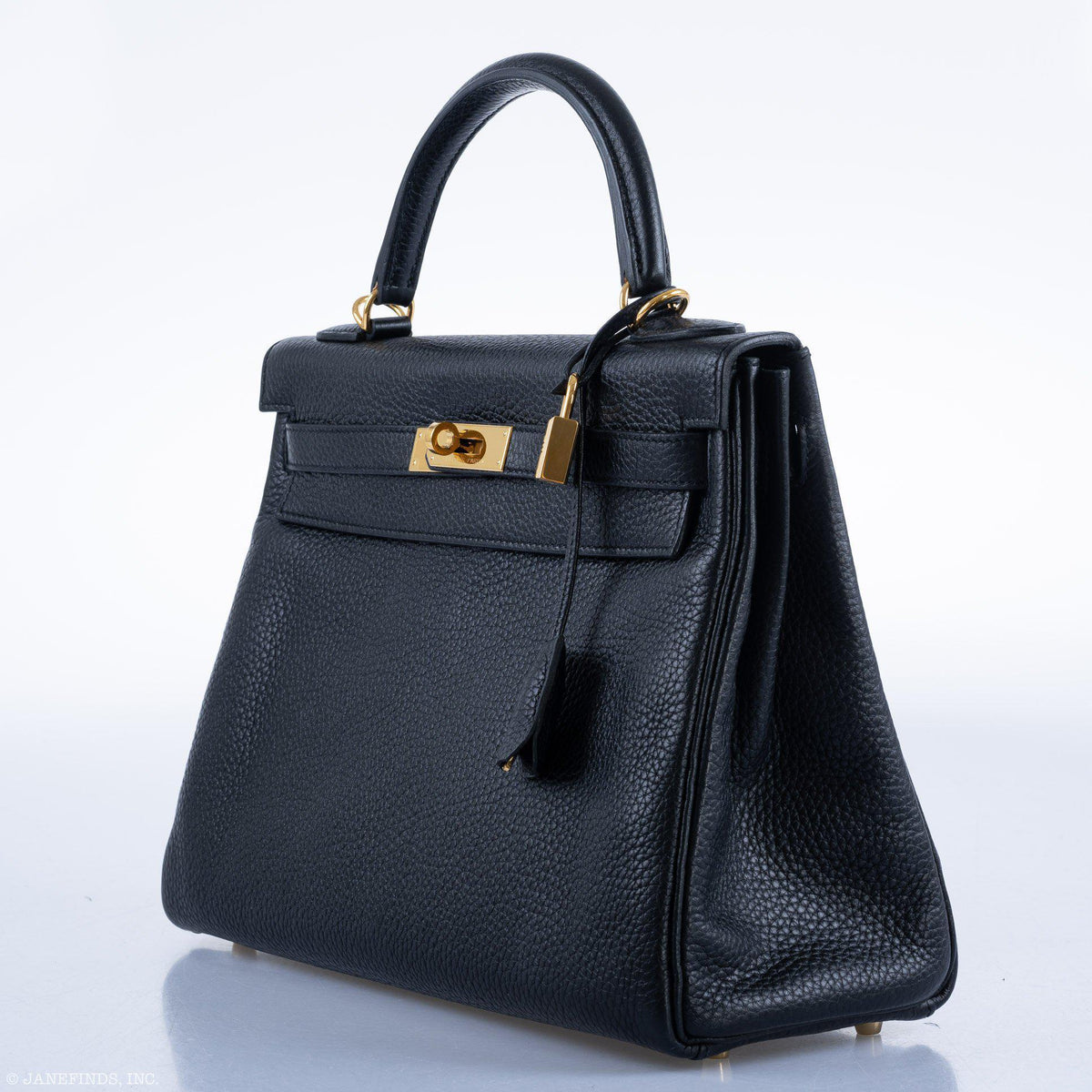 Hermes Kelly 32 Black Togo Gold Hardware Hermes