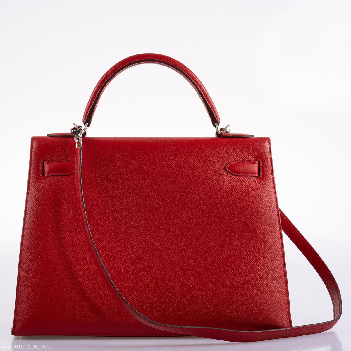 Hermes Kelly 32 Rouge Casaque Epsom leather Palladium Hardware Hermes