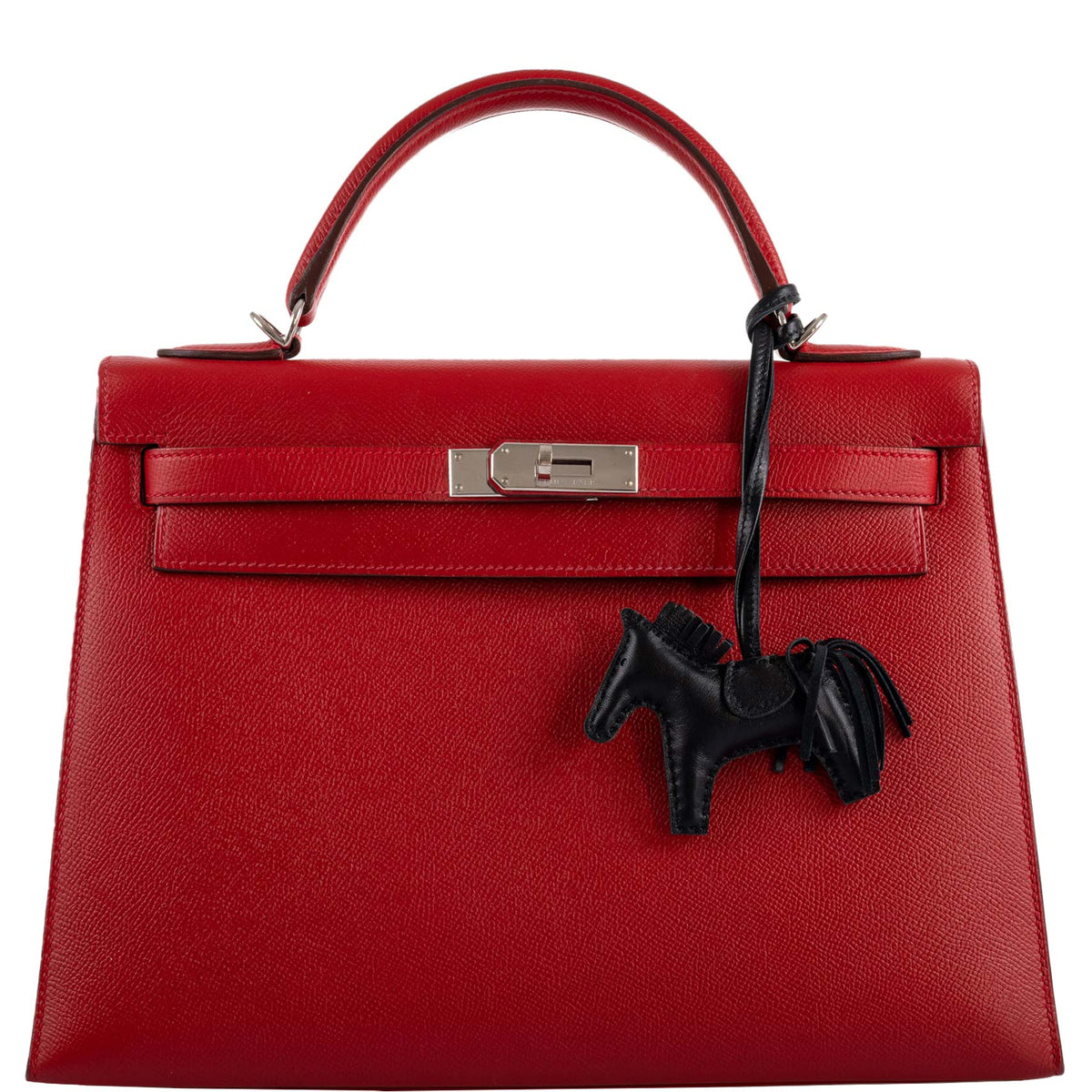 Hermes Kelly 32 Rouge Casaque Epsom leather Palladium Hardware Hermes
