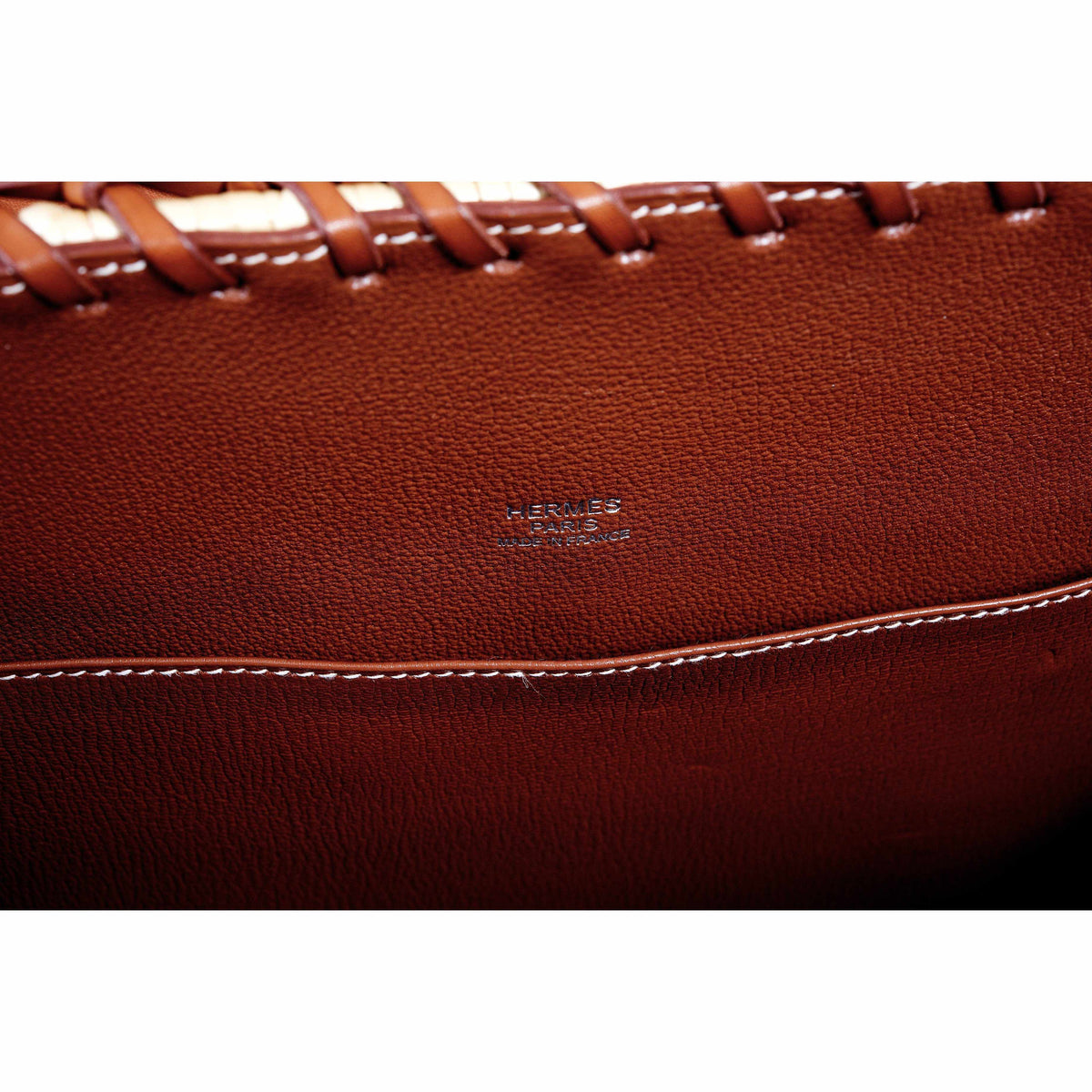 Hermes Kelly 35 Picnic, Wicker & Barenia leather Palladium Hardware Hermes