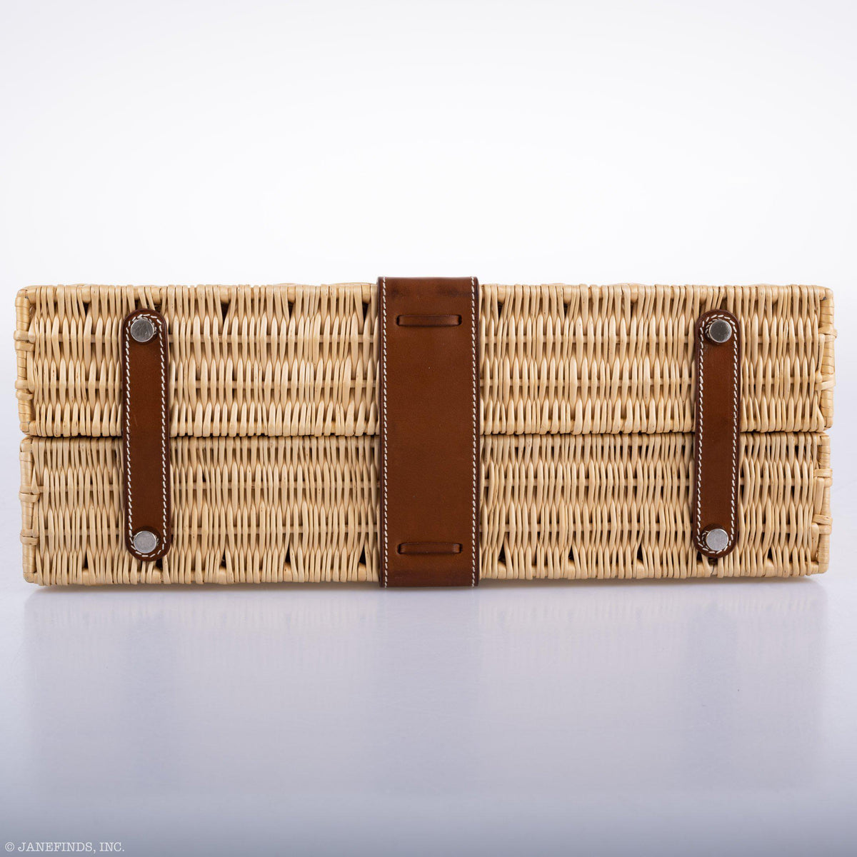 Hermes Kelly 35 Picnic, Wicker & Barenia leather Palladium Hardware Hermes