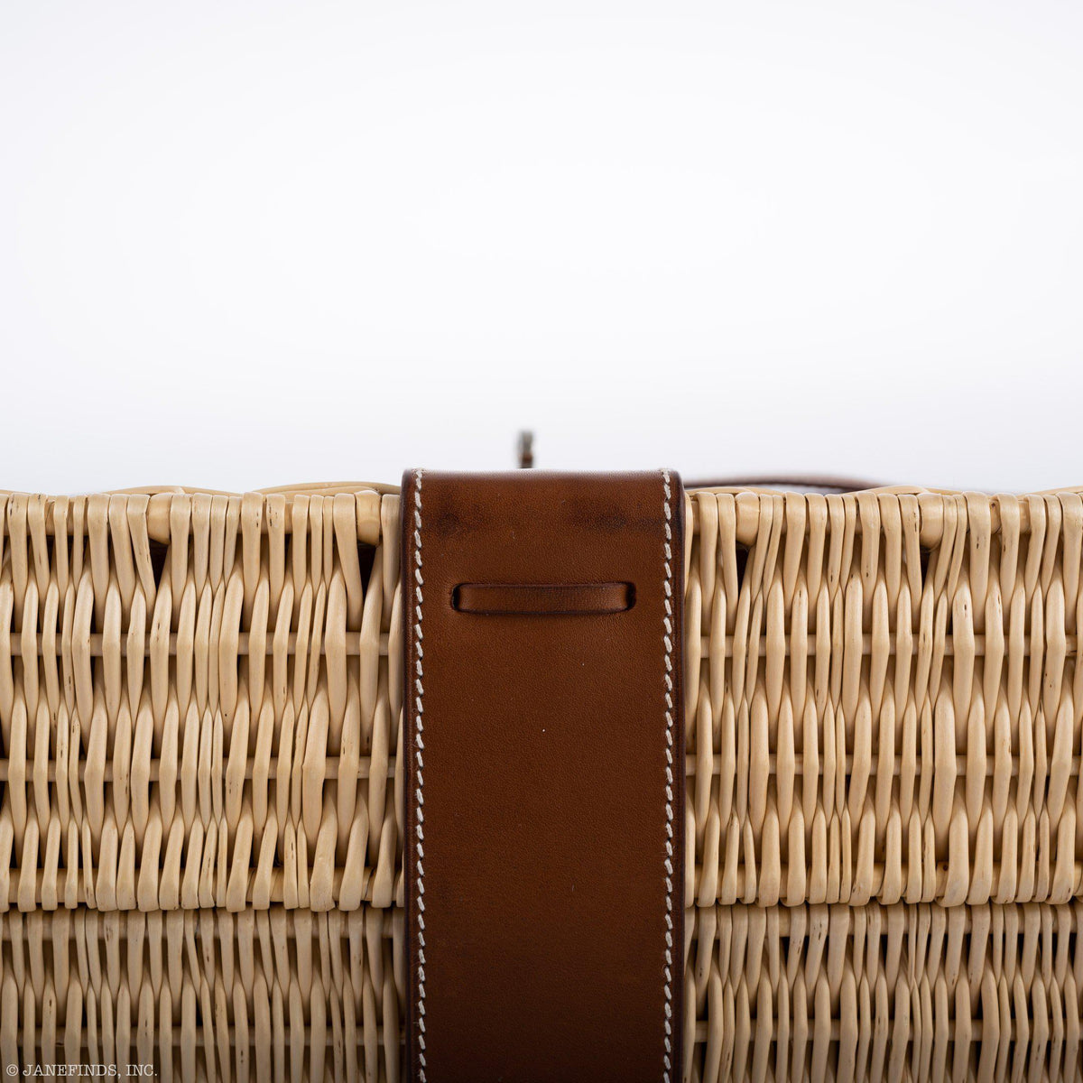 Hermes Kelly 35 Picnic, Wicker & Barenia leather Palladium Hardware Hermes