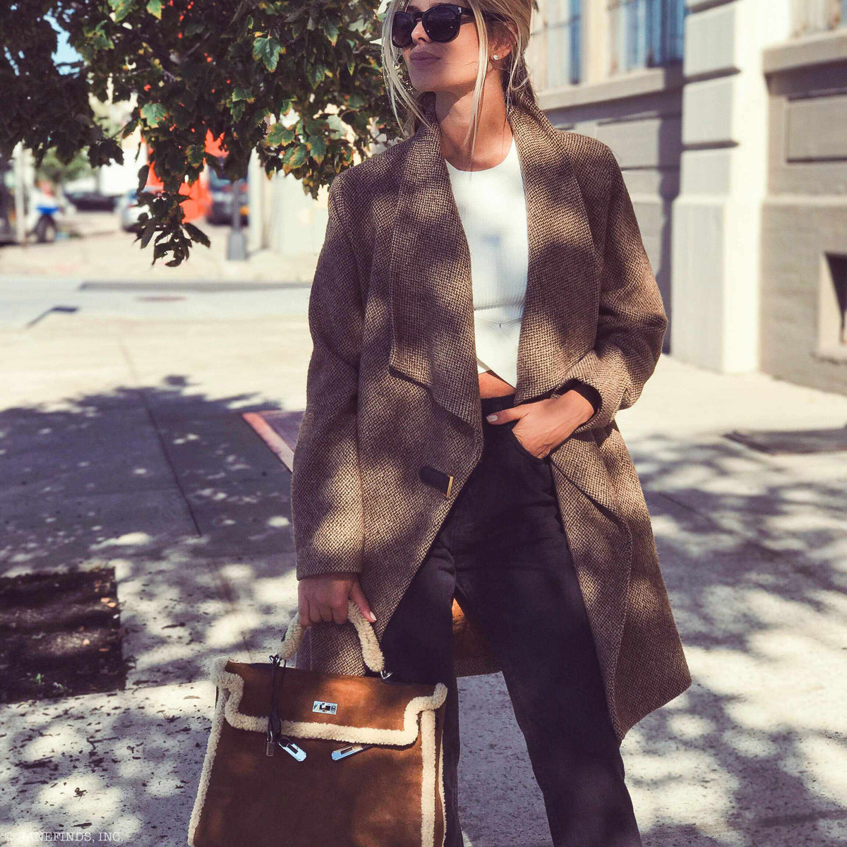 Hermes Kelly 35 Retourne Teddy Shearling & Ebene Barenia Palladium Hardware Hermes