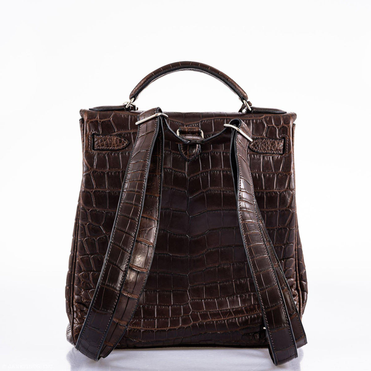 Hermes Kelly Ado 27 Matte Havane Nilo Crocodile with Palladium Hardware Hermes