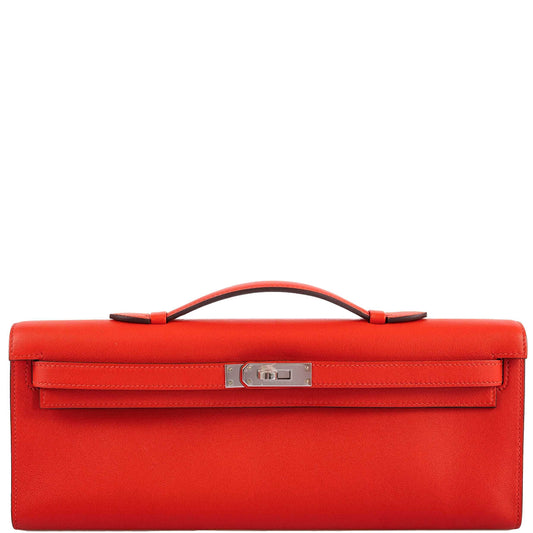 Hermes Kelly Cut Capucine Swift leather Palladium Hardware - 2018, C