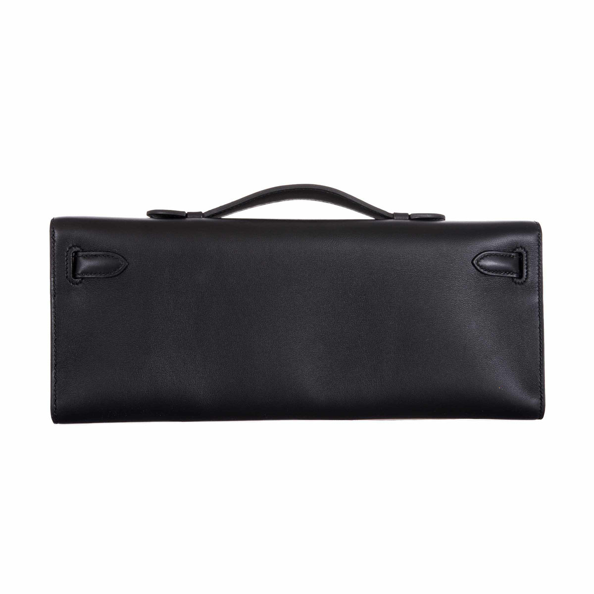 Hermes Kelly Cut Clutch Black Swift leather Gold Hardware Hermes