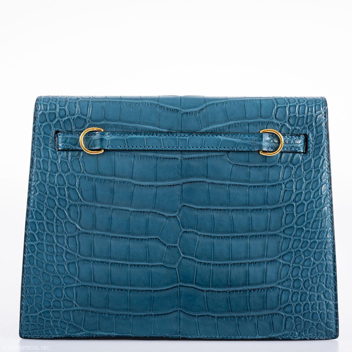 Hermes Kelly Danse Blue Colvert Matte Alligator with Gold Hardware Hermes