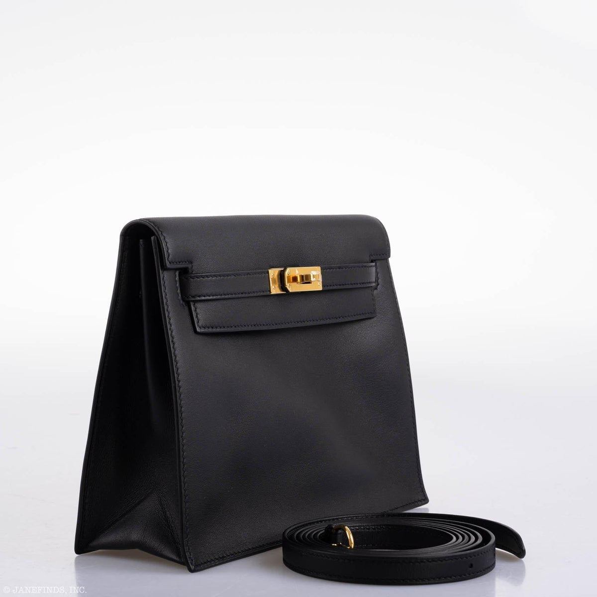 Hermes Kelly Danse II Black Swift with Gold Hardware Hermes