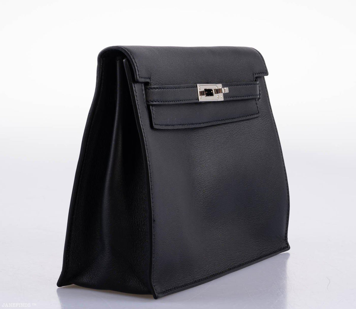 Hermes Kelly Danse II Black Swift with Palladium Hardware Hermes