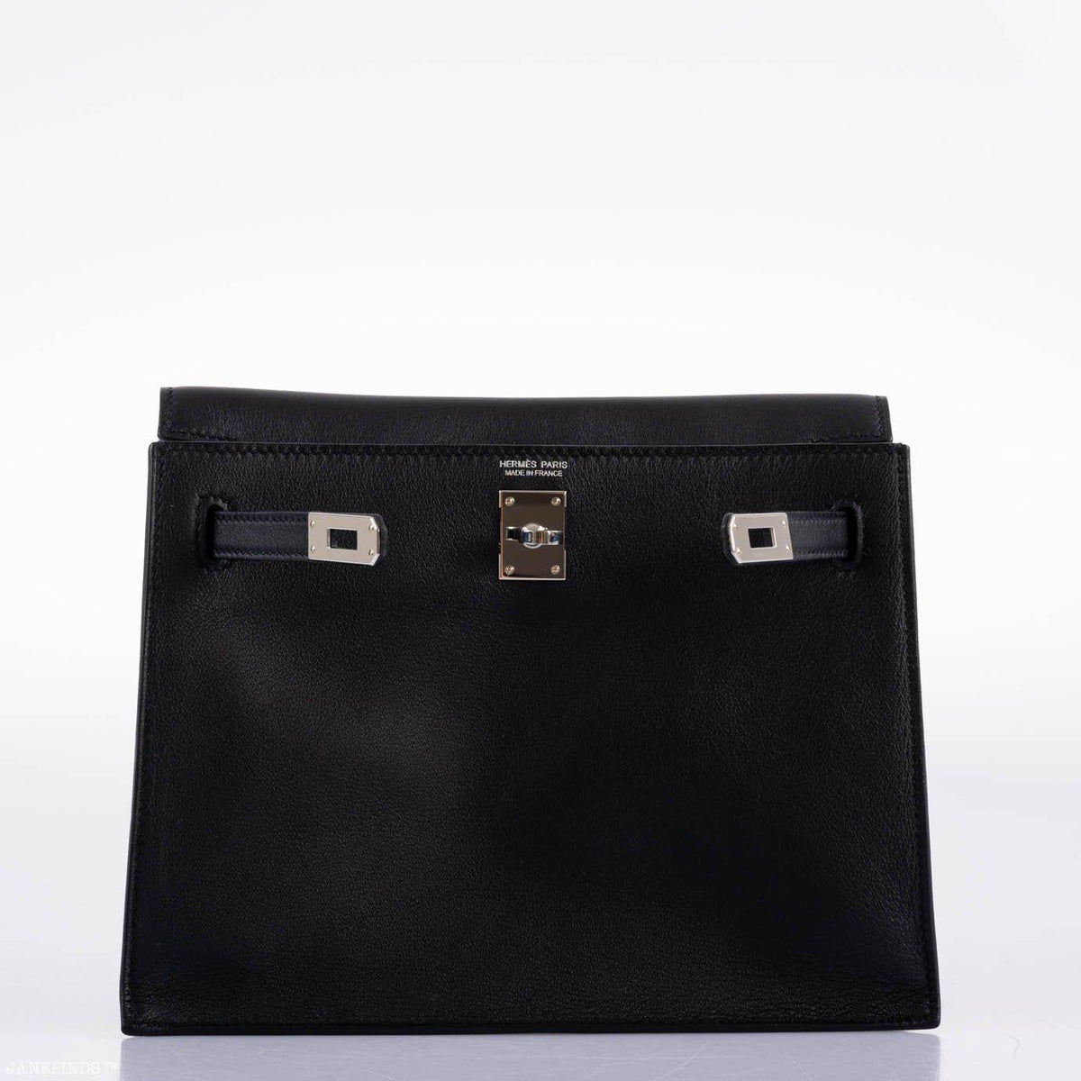 Hermes Kelly Danse II Black Swift with Palladium Hardware Hermes