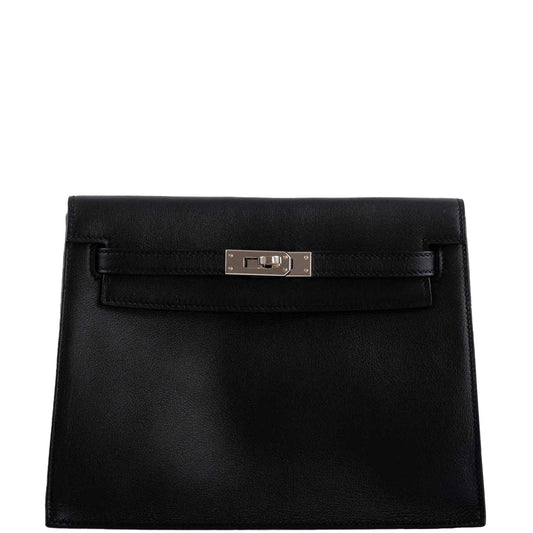 Hermes Kelly Danse II Black Swift with Palladium Hardware - 2020, Y