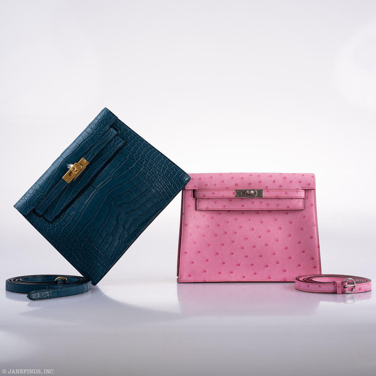 Hermes Kelly Danse II Bubblegum Pink 5P Ostrich Palladium Hardware Hermes
