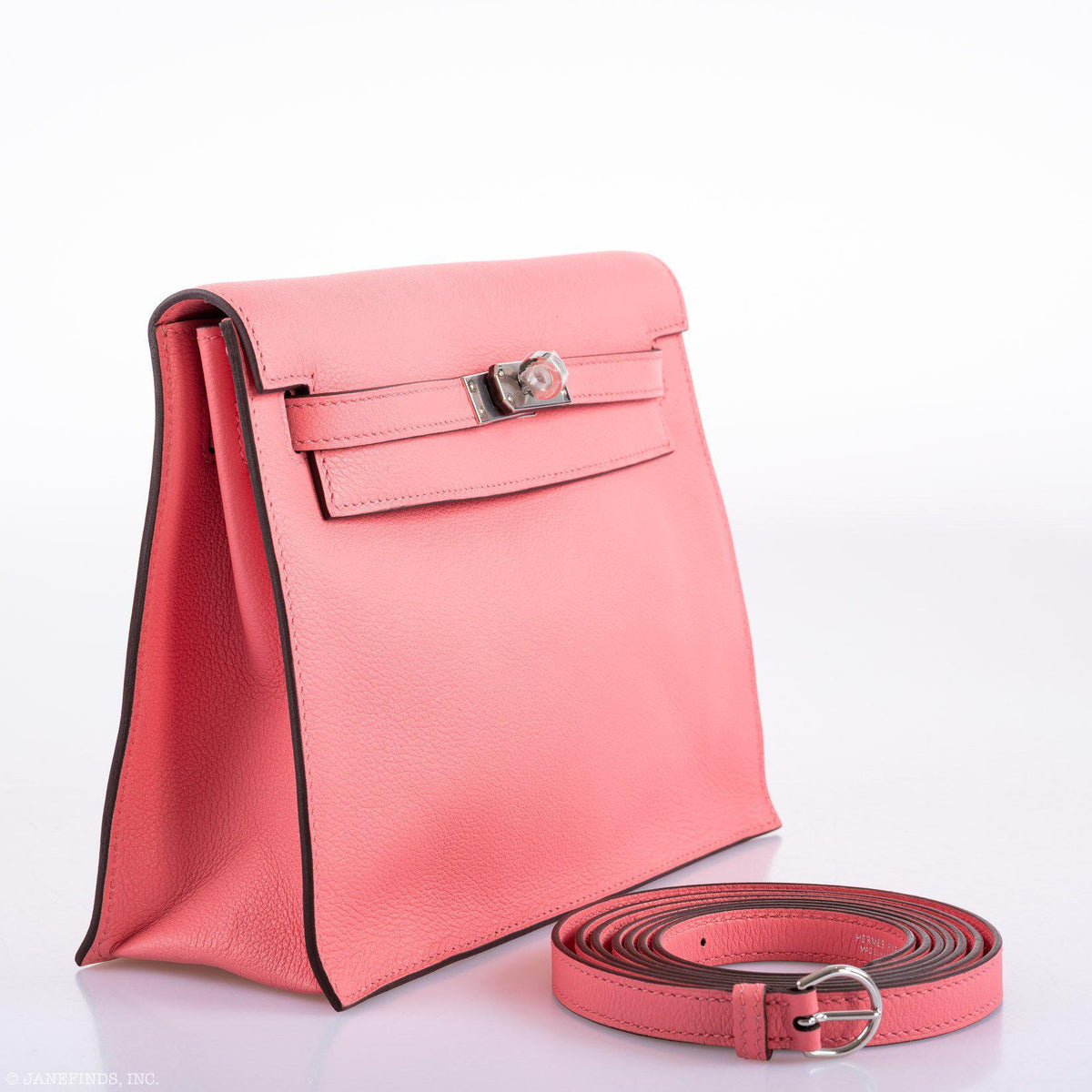 Hermes Kelly Danse II Rose D'ete Evercolor leather Palladium Hardware Hermes