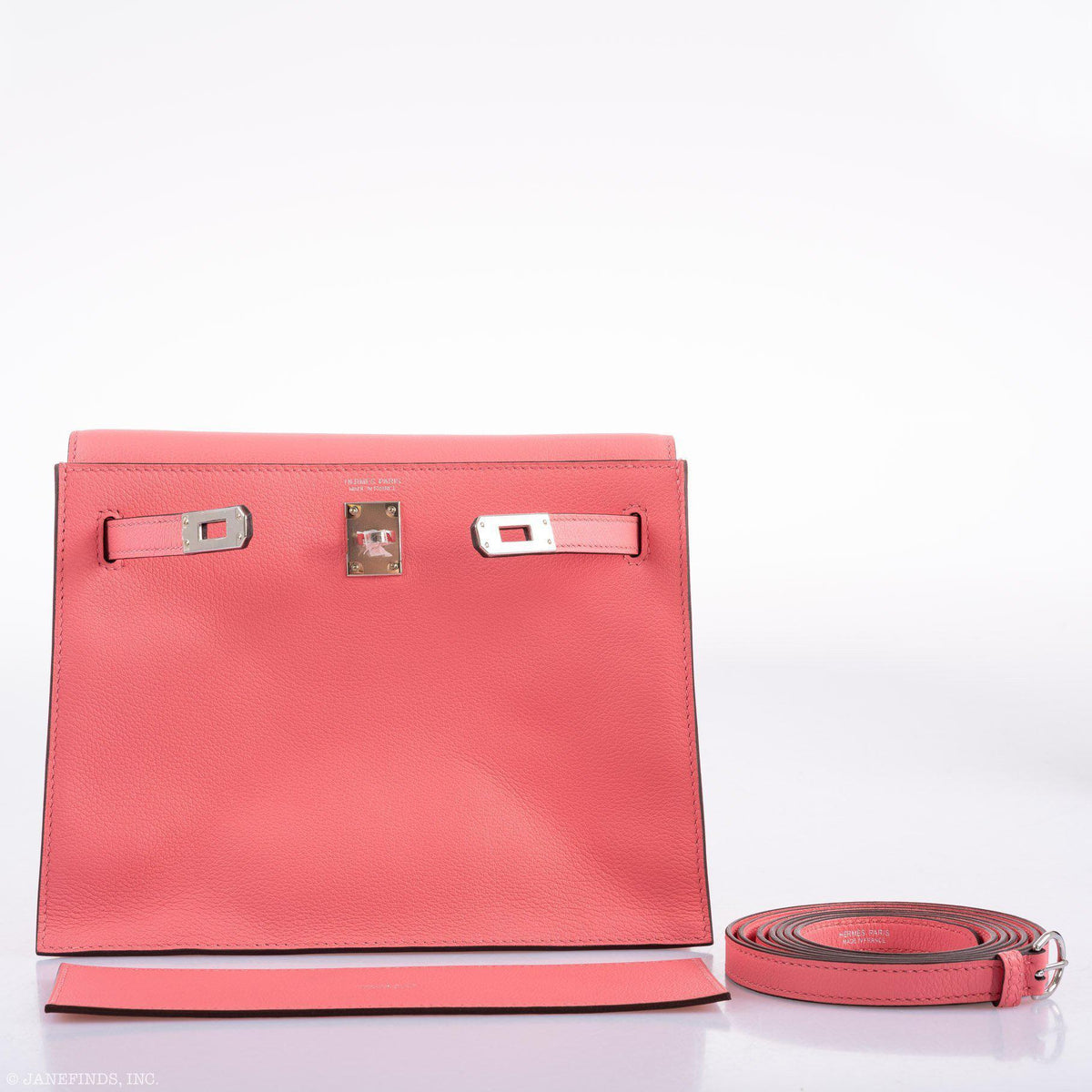 Hermes Kelly Danse II Rose D'ete Evercolor leather Palladium Hardware Hermes