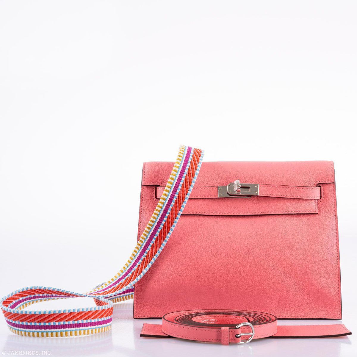 Hermes Kelly Danse II Rose D'ete Evercolor leather Palladium Hardware Hermes