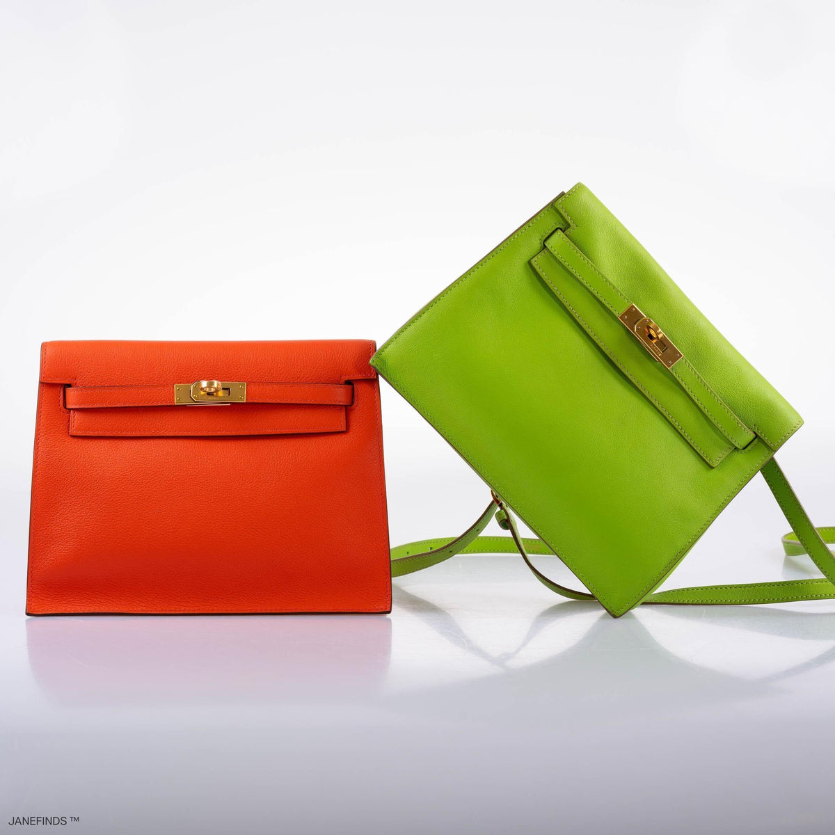 Hermes Kelly Danse II Vert Cru Swift with Gold Hardware Hermes