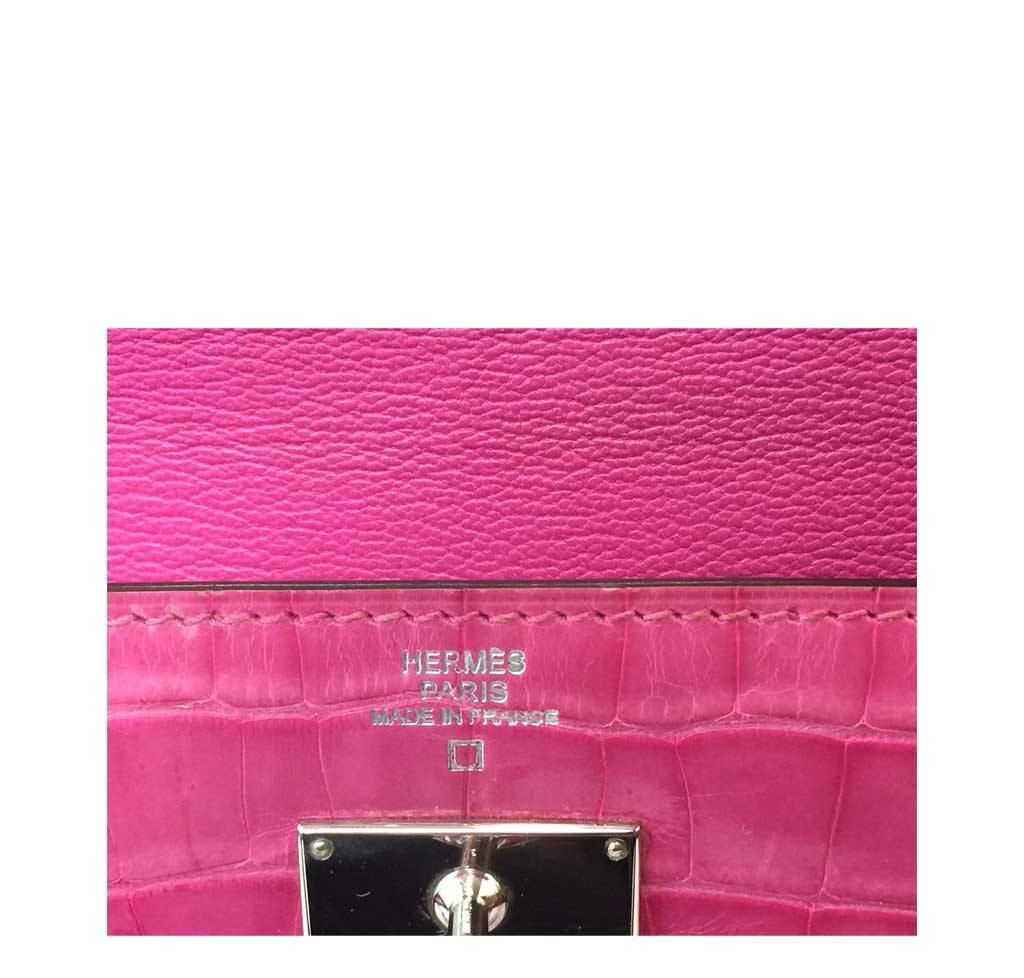 Hermès Kelly Long Wallet Clutch Fuchsia Bag Crowned Bag