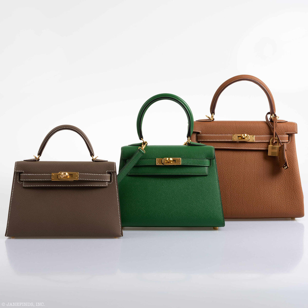 Hermes Kelly Mini 20 Sellier Vert Clair Epsom Gold Hardware