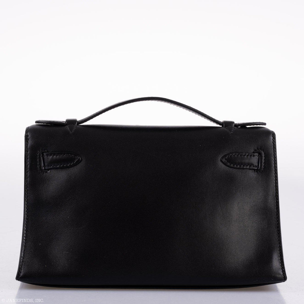 Hermes Kelly Mini Pochette Black Swift with Palladium Hardware Hermes