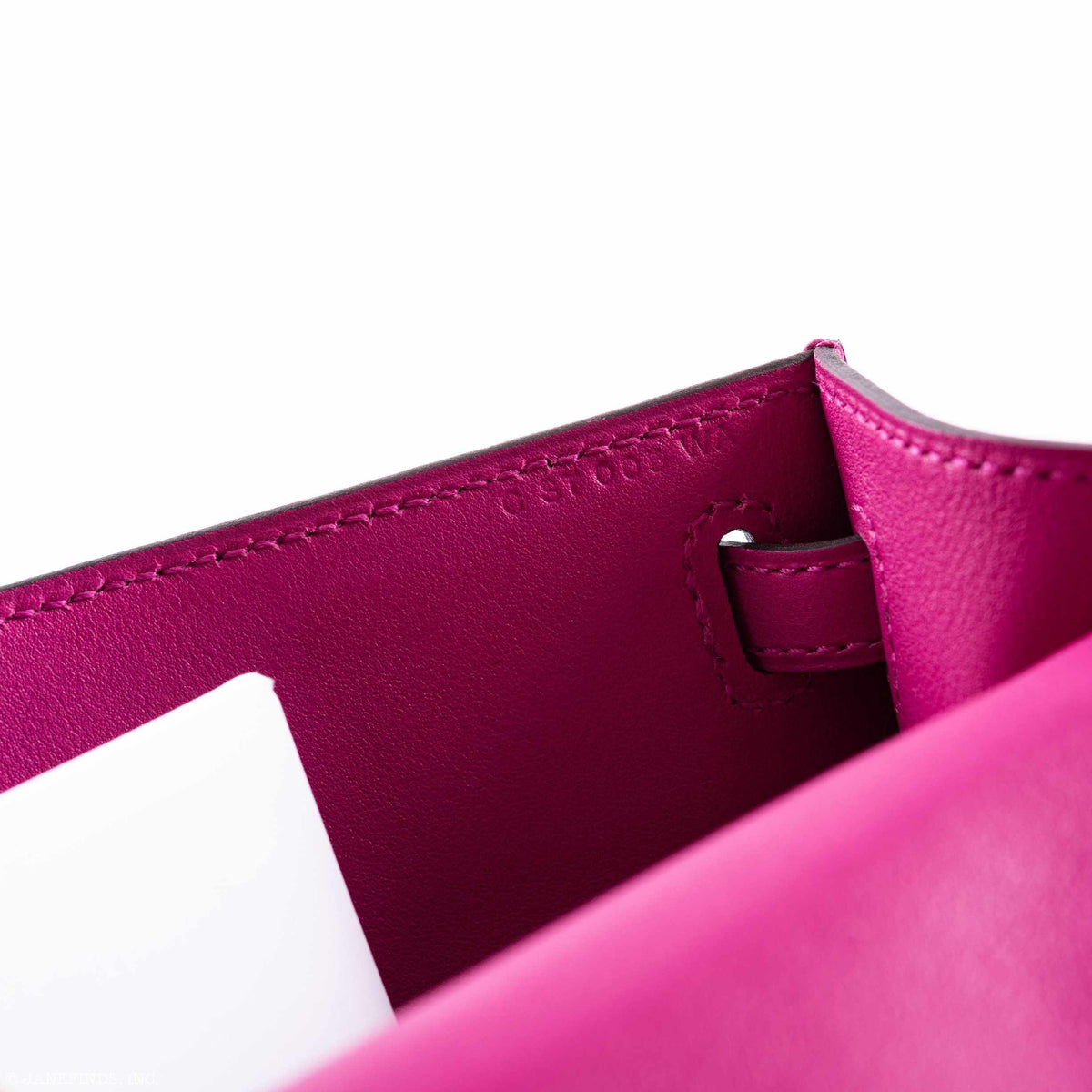 Hermes Kelly Mini Pochette Rose Pourpre Swift Palladium Hardware Hermes