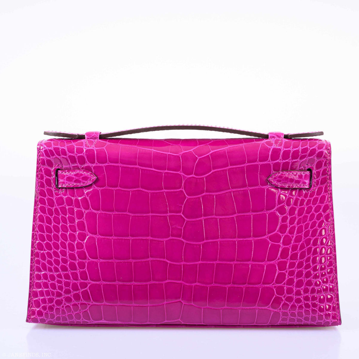 Hermes Kelly Mini Pochette Rose Scheherazade Shiny Alligator Gold Hardware Hermes