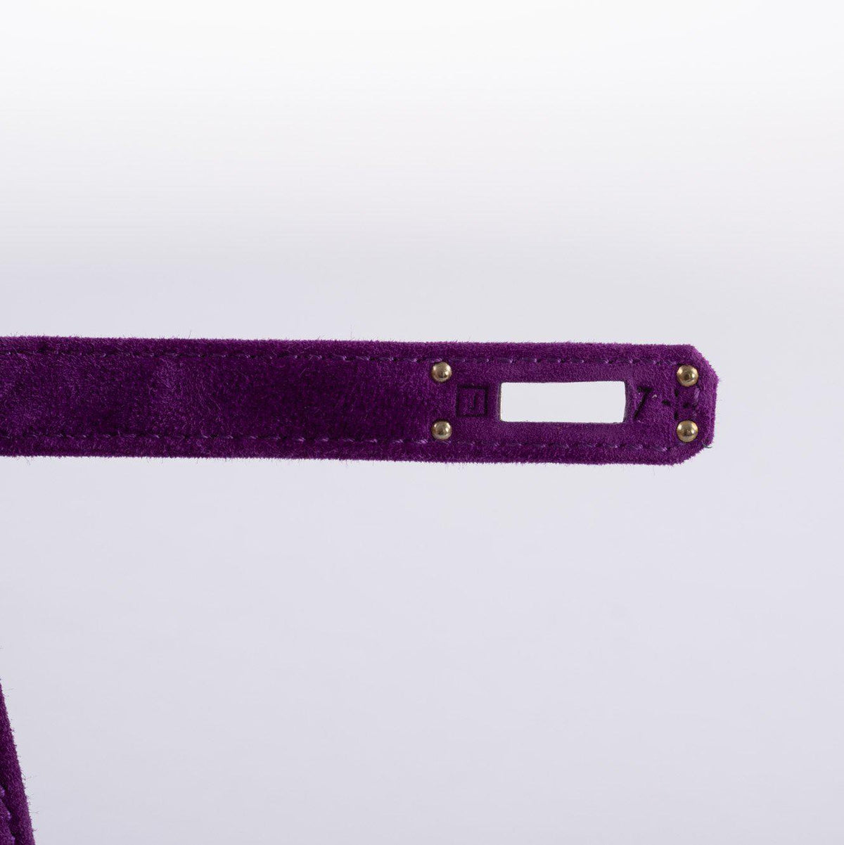 Hermes Kelly Pochette Violet Veau Doblis Suede Palladium Hardware Hermes
