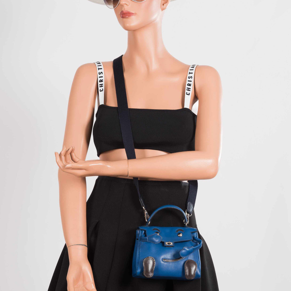 Hermes Kelly Quelle Idole Doll Bag Blue Gulliver Leather Palladium Hardware Hermes