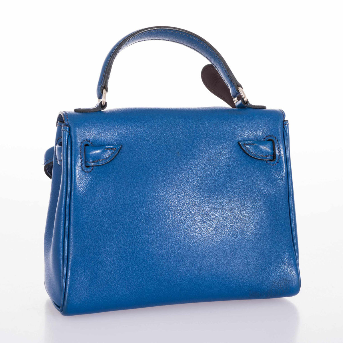 Hermes Kelly Quelle Idole Doll Bag Blue Gulliver Leather Palladium Hardware Hermes