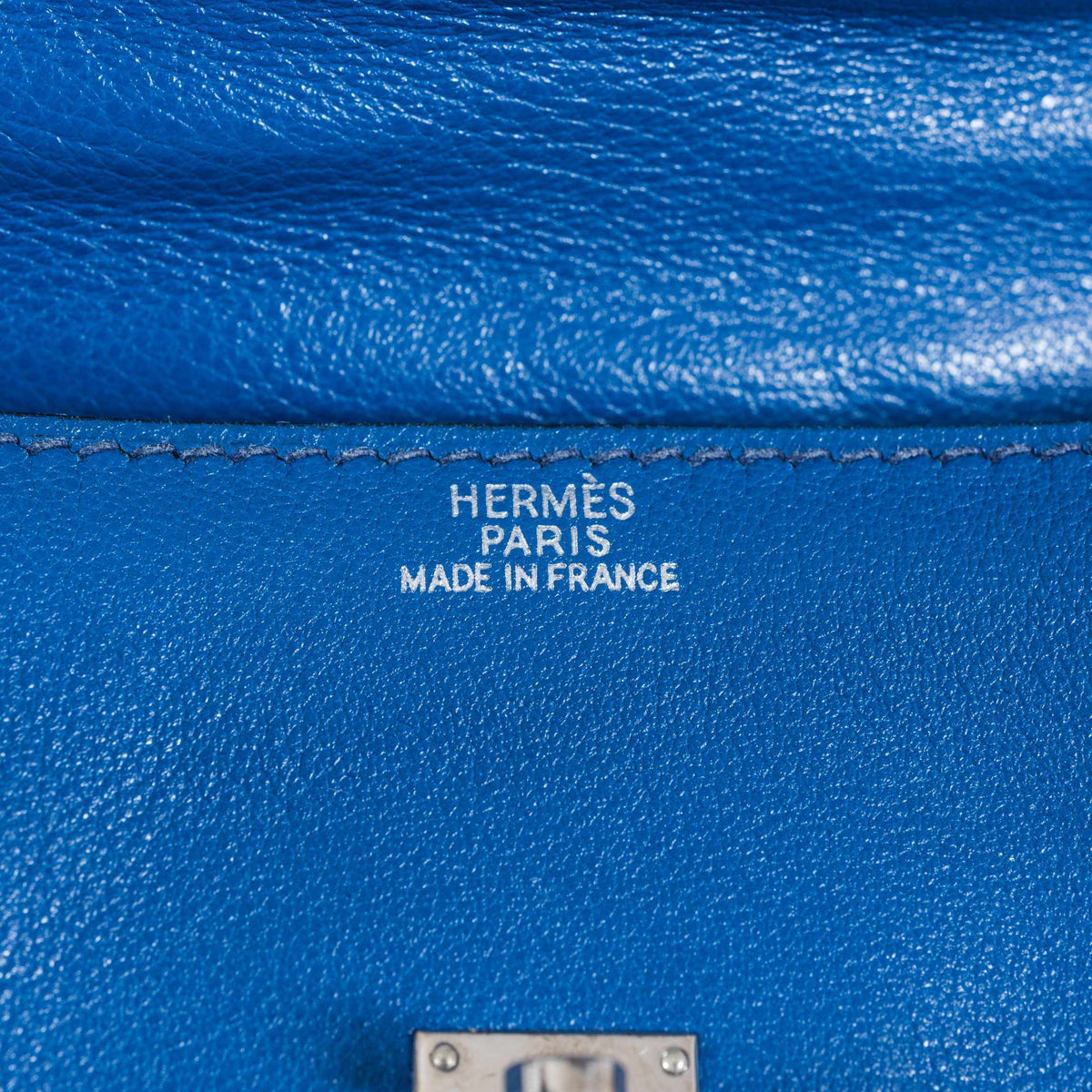 Hermes Kelly Quelle Idole Doll Bag Blue Gulliver Leather Palladium Hardware Hermes