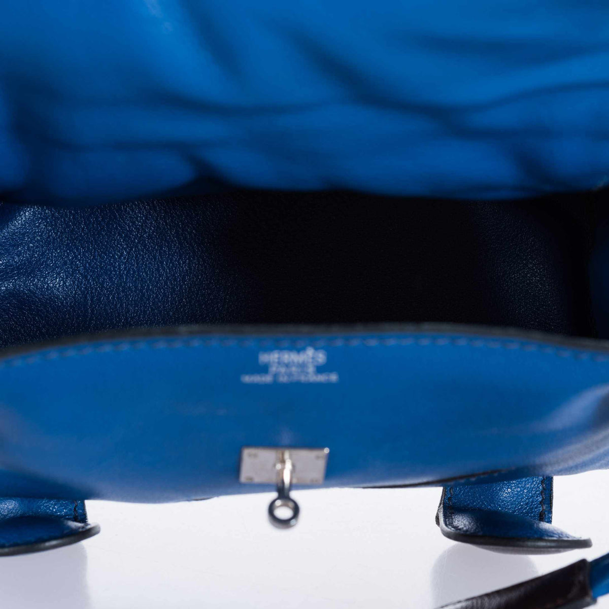 Hermes Kelly Quelle Idole Doll Bag Blue Gulliver Leather Palladium Hardware Hermes