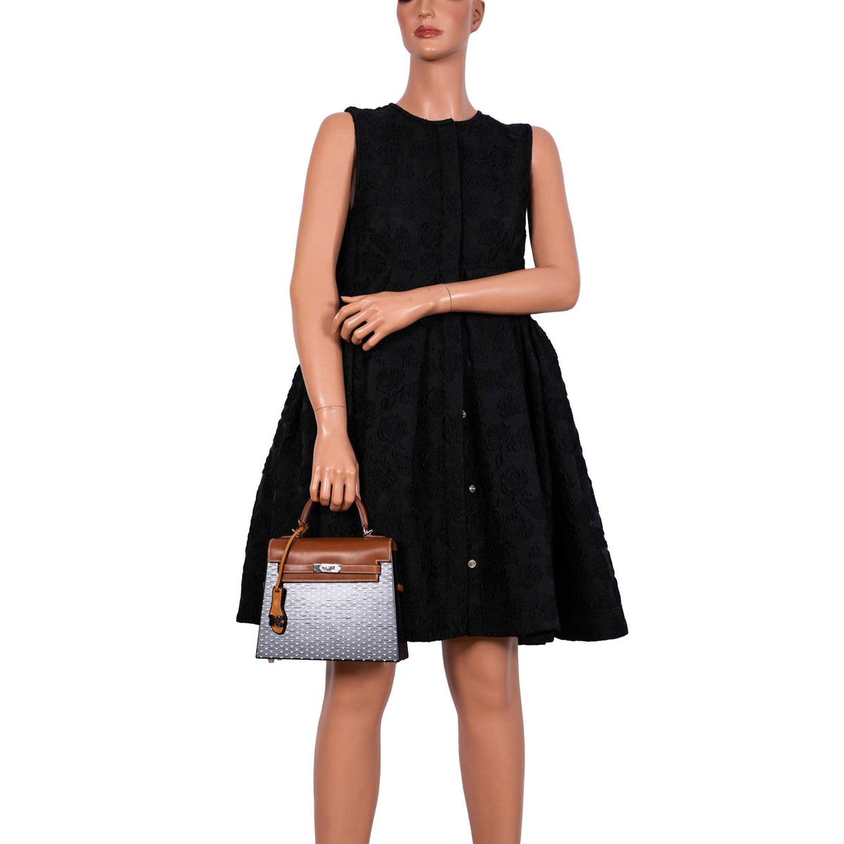 Hermes Kelly Wood 22 Bog Oak, Aluminum & Barenia with Palladium Hardware Hermes