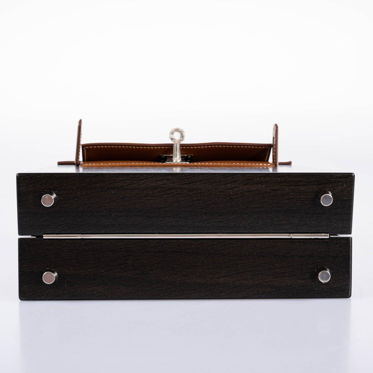 Hermes Kelly Wood 22 Bog Oak, Aluminum & Barenia with Palladium Hardware Hermes
