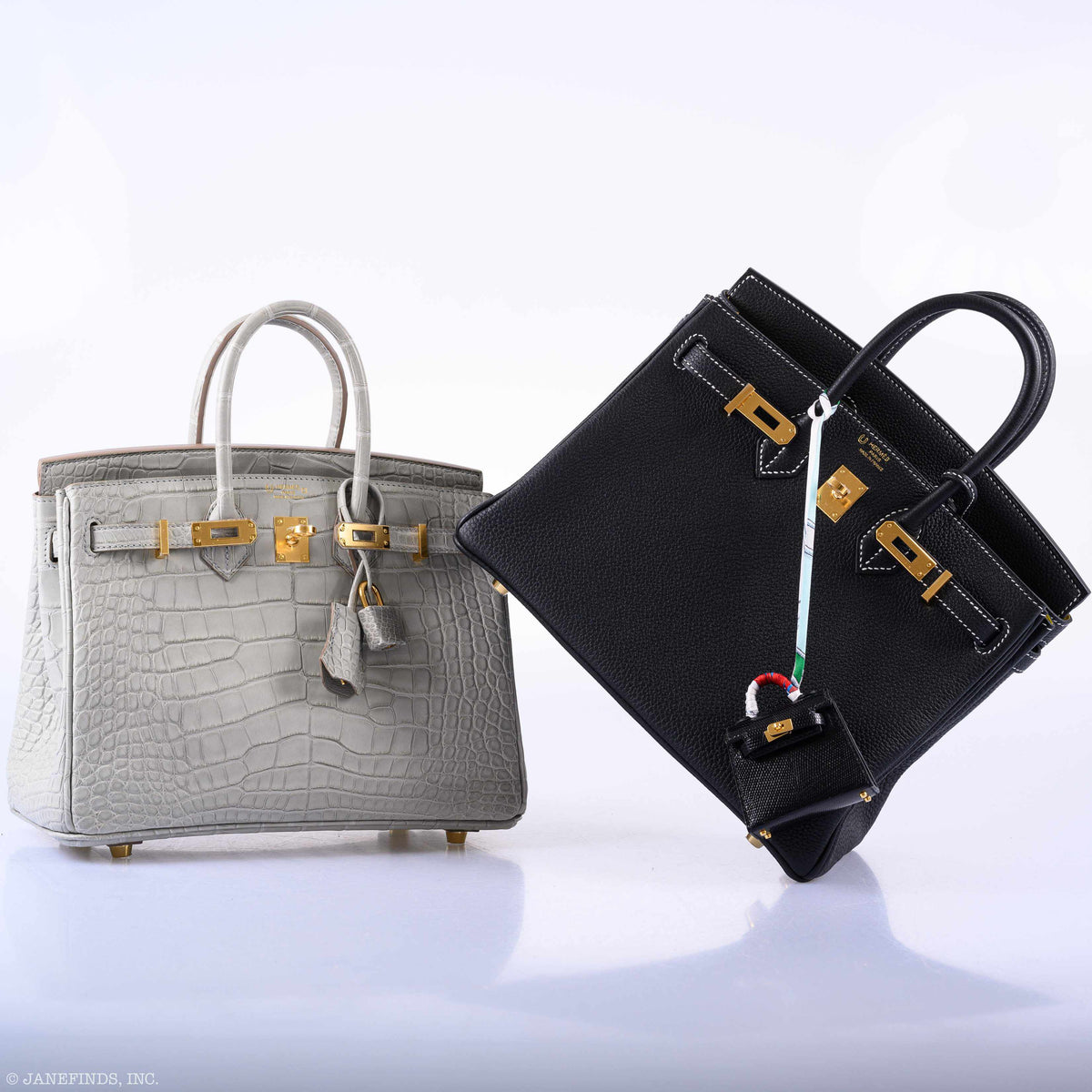 Hermes Micro Kelly Charm Black Lizard Gold Hardware Hermes
