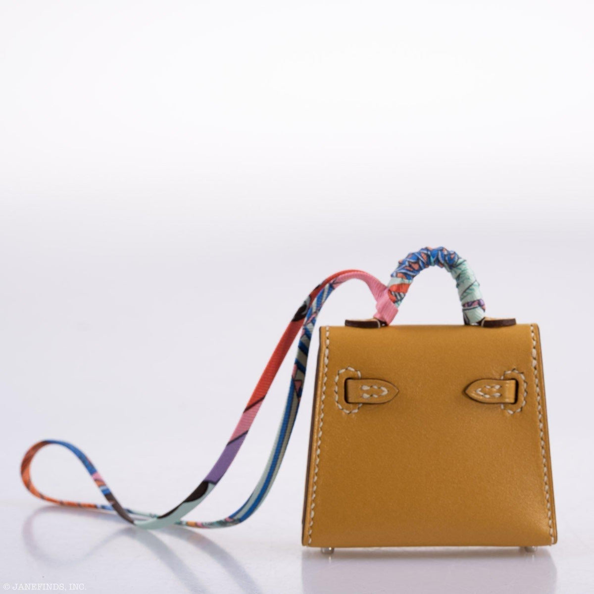 Hermes Micro Kelly Twilly Charm Foine Tadelakt Leather Palladium Hardware Hermes