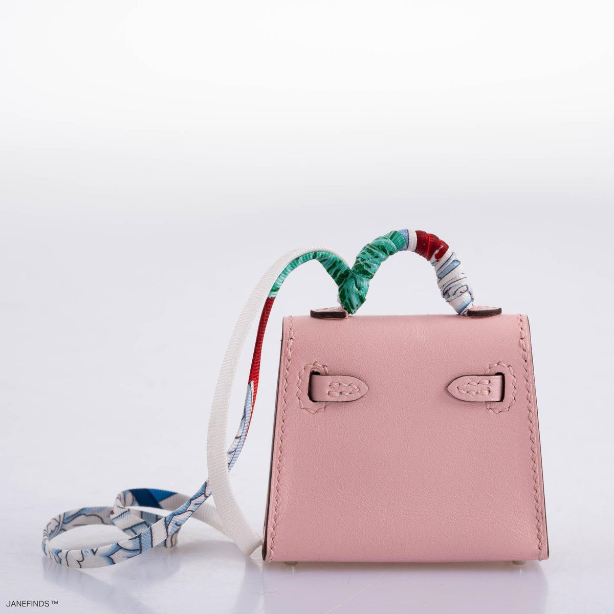 Hermes Micro Kelly Twilly Charm Rose Sakura Tadelakt Palladium Hardware Hermes