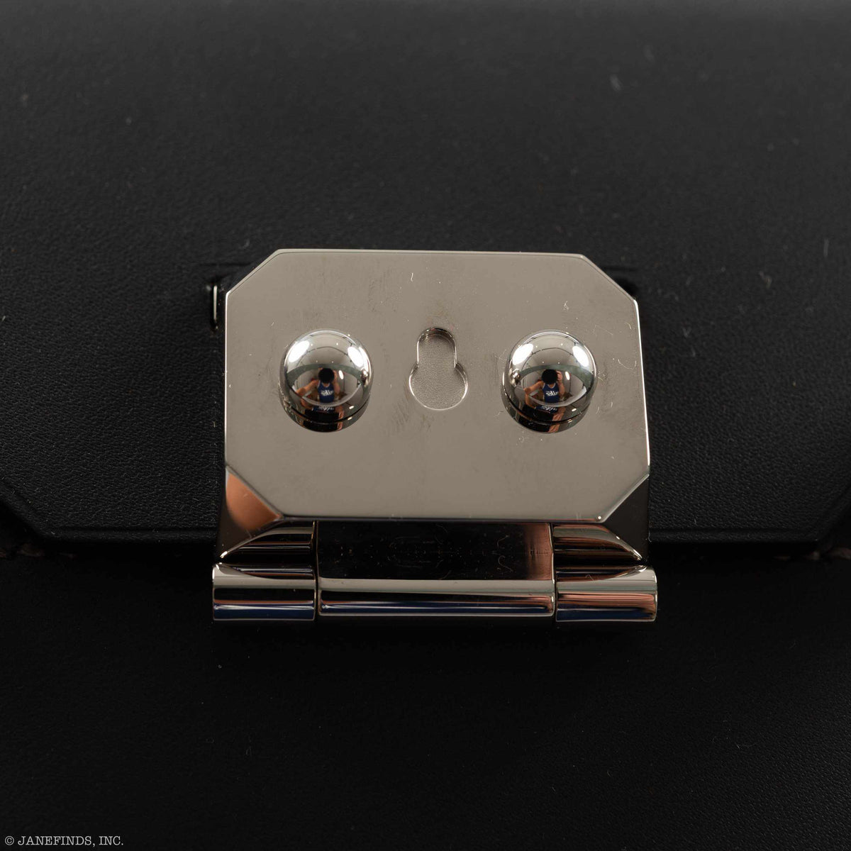 Hermes Minaudière petit h Box Bag, Gray, Saphir, Ambre Porosus Crocodile Silver Hardware Hermes
