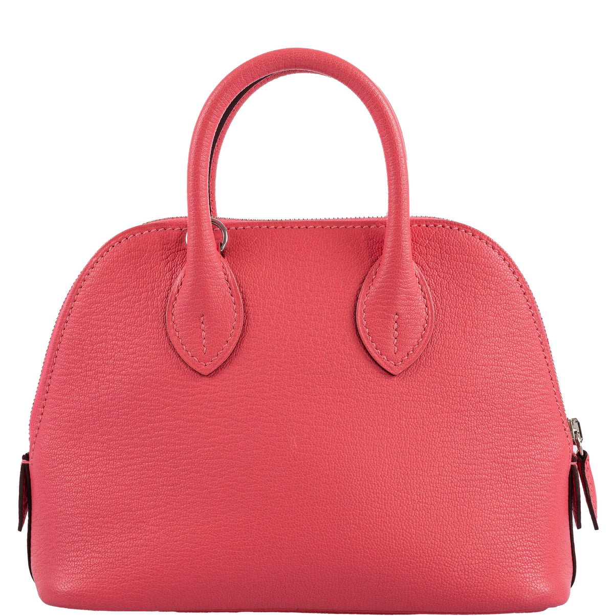 Hermes Mini Bolide 1923 Rose Lipstick Mysore Chevre leather Palladium Hardware Hermes