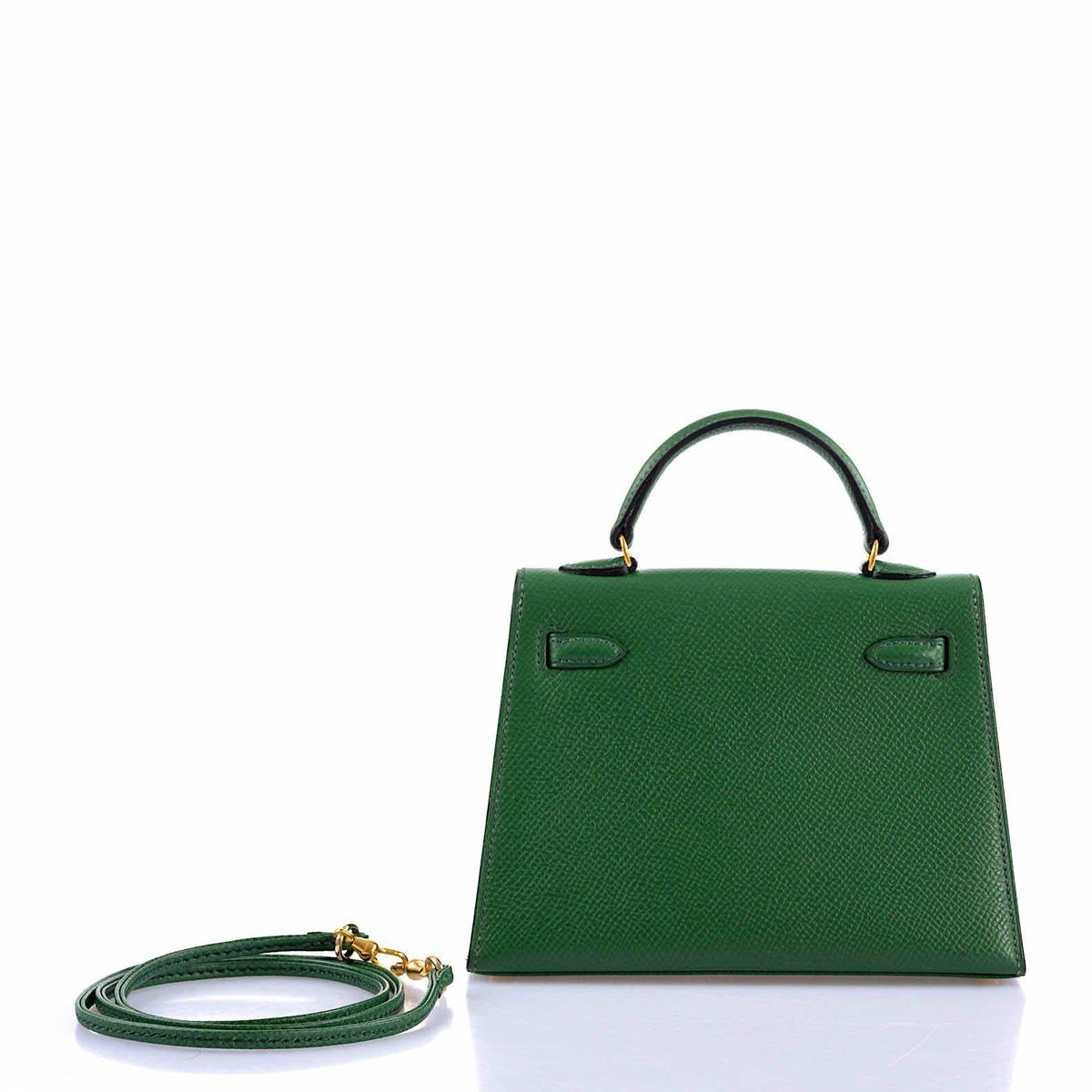 Hermes Mini Kelly 15 Vert Clair Courchevel with Gold Hardware Hermes