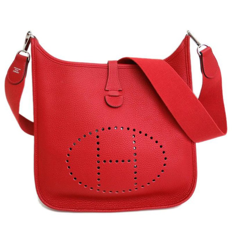 Hermés Clemence Evelyne III 29 Rouge Casaque Crowned Bag