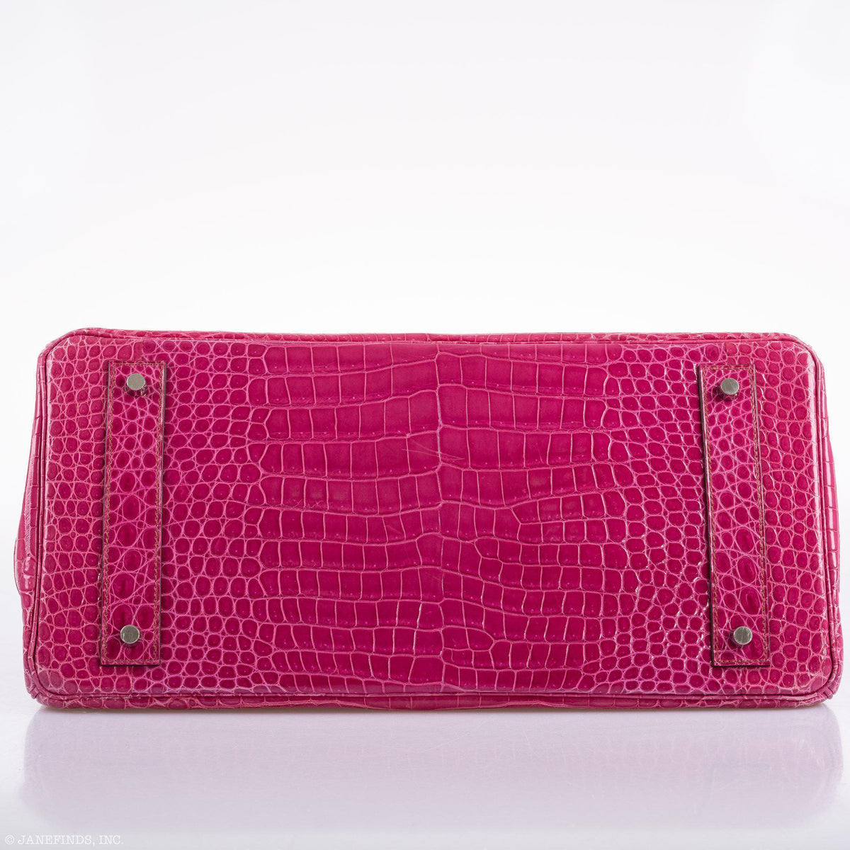 Hermes Shoulder Birkin 42 JPG Fuchsia Porosus Crocodile Palladium Hardware Hermes