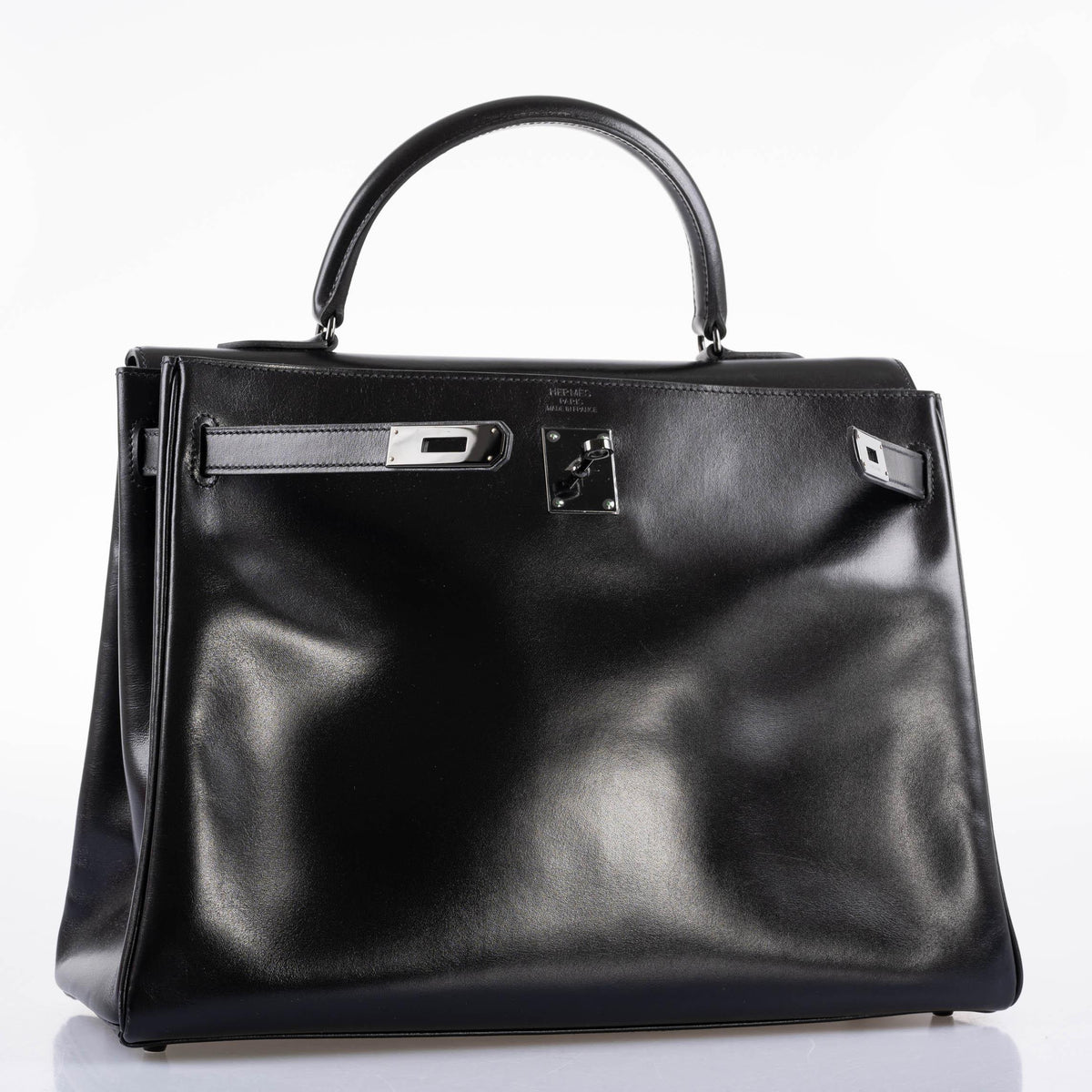 Hermes So Black Kelly 35 Retourne Black Box Leather PVD Hardware Hermes