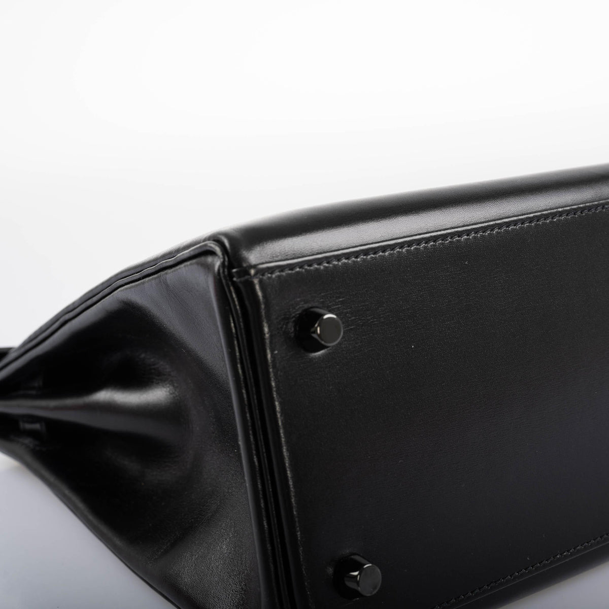 Hermes So Black Kelly 35 Retourne Black Box Leather PVD Hardware Hermes