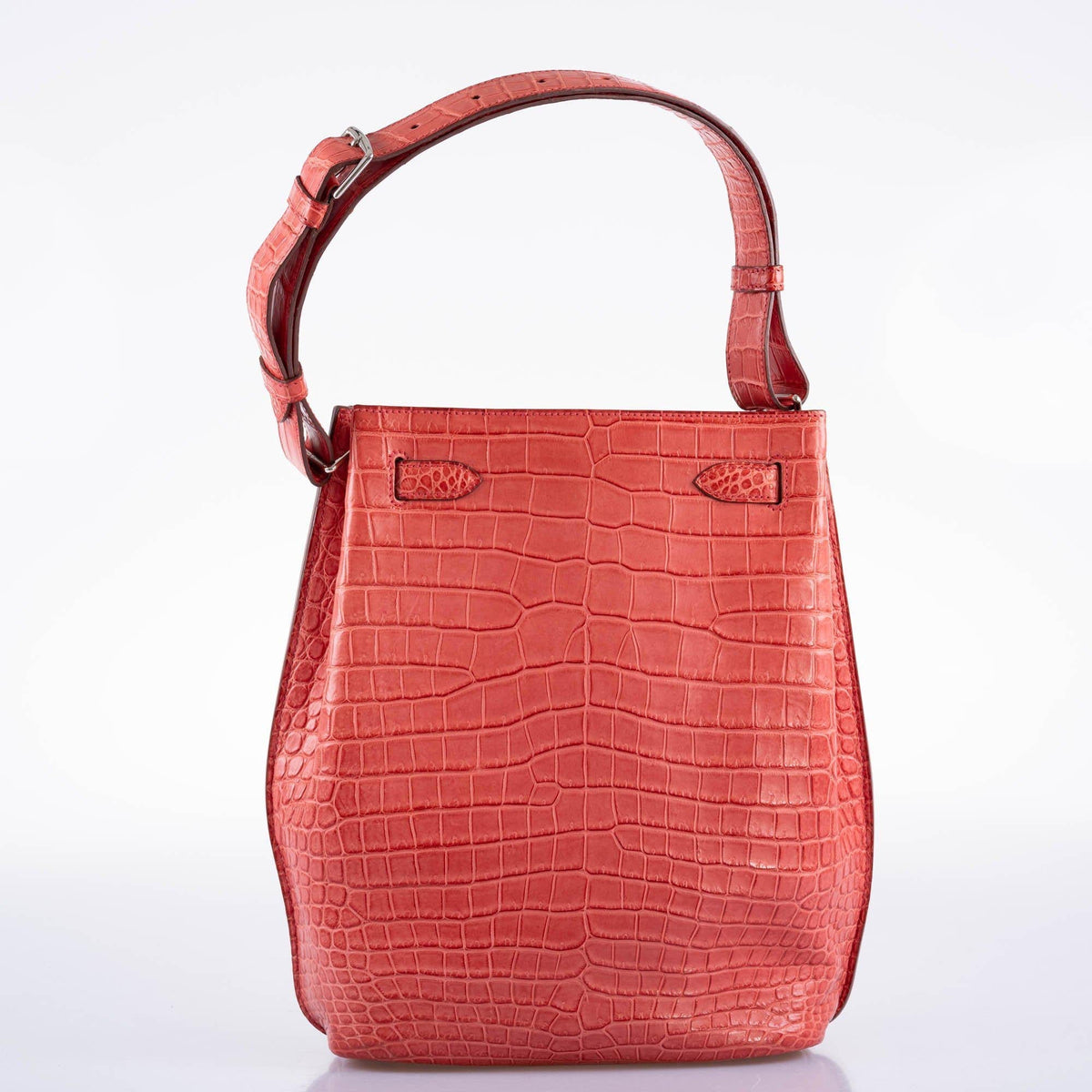 Hermes So Kelly 22 Bougenville Matte Porosus Crocodile Gold Hardware Hermes