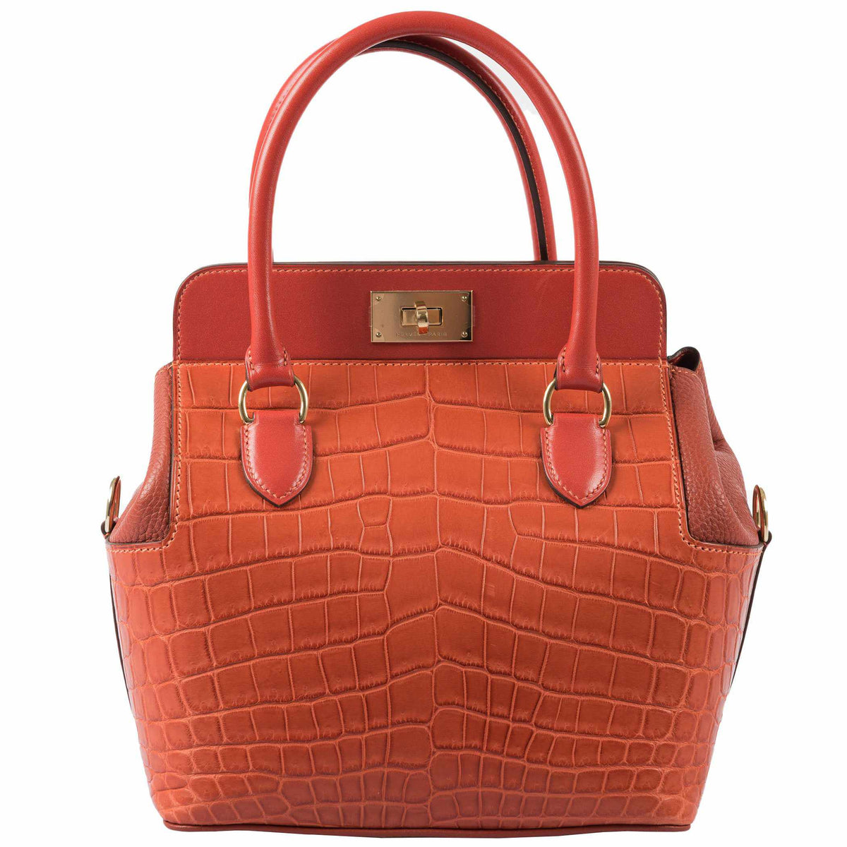 Hermes Toolbox Puzzle 20 Matte Sanguine Niloticus Crocodile & Clemence Permabrass Hardware Hermes