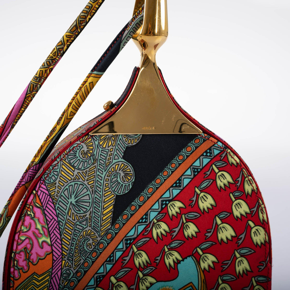 Hermes Unique Silk ‘Art des Steppes’ Yurt Runway Bag Hermes