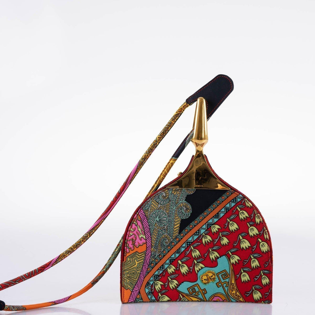 Hermes Unique Silk ‘Art des Steppes’ Yurt Runway Bag Hermes