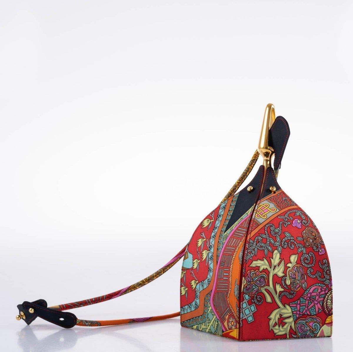 Hermes Unique Silk ‘Art des Steppes’ Yurt Runway Bag Hermes