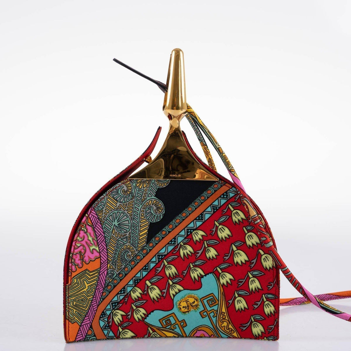 Hermes Unique Silk ‘Art des Steppes’ Yurt Runway Bag Hermes
